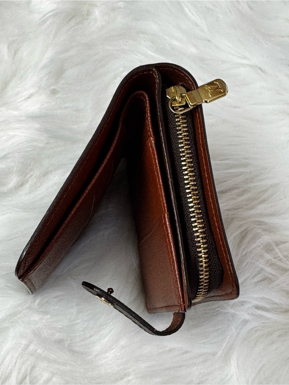 Louis Vuitton LV Monogram Compact VTG Zip Wallet Coin Compartment with Dust Bag - Picture 12 of 17